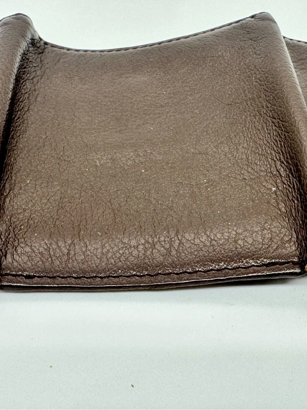 Rolf’s Genuine Cowhide Brown Leather Trifold Wallet Men’s
